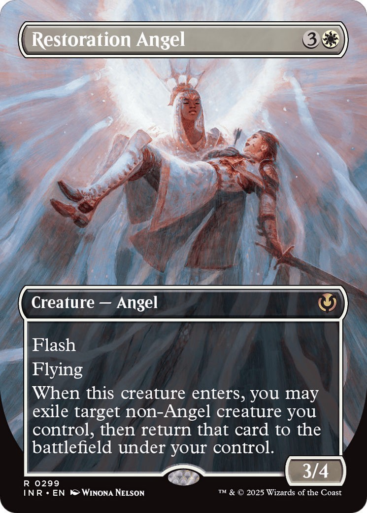 Restoration Angel (Borderless) [Innistrad Remastered] MTG Single Magic: The Gathering | Red Claw Gaming
