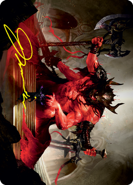 Awaken the Blood Avatar Art Card (Gold-Stamped Signature) [Strixhaven: School of Mages Art Series] MTG Single Magic: The Gathering | Red Claw Gaming