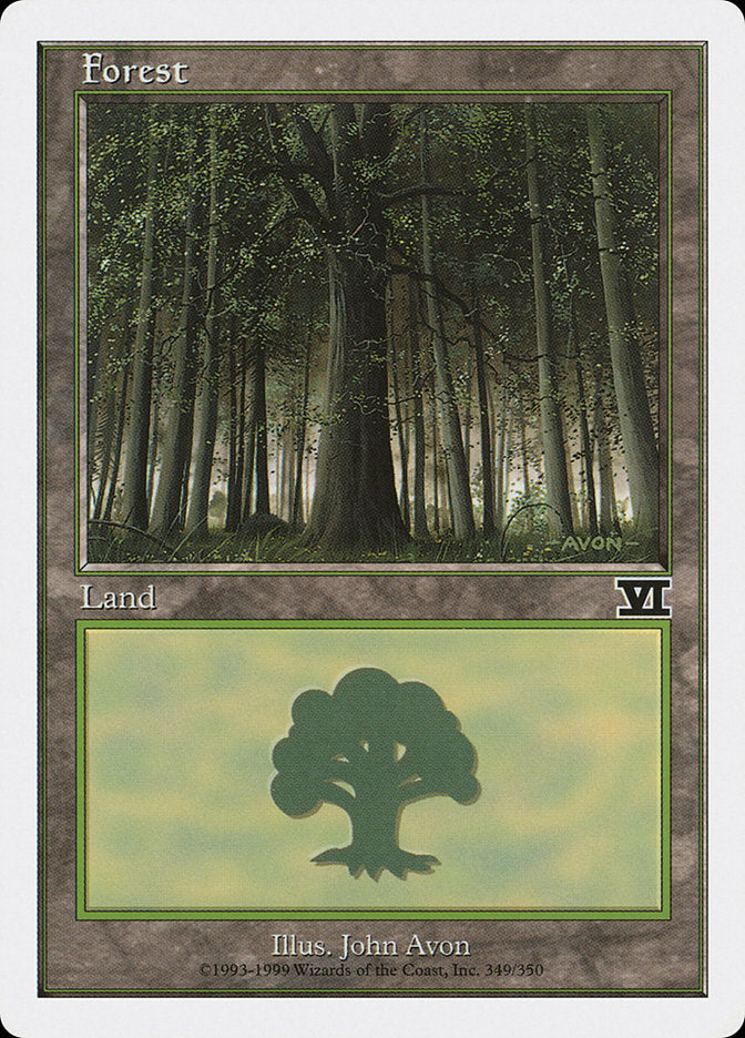Forest (349) [Classic Sixth Edition] MTG Single Magic: The Gathering | Red Claw Gaming