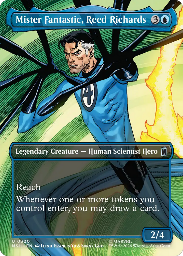 Mister Fantastic, Reed Richards (Borderless) [Marvel Super Heroes] MTG Single Magic: The Gathering | Red Claw Gaming