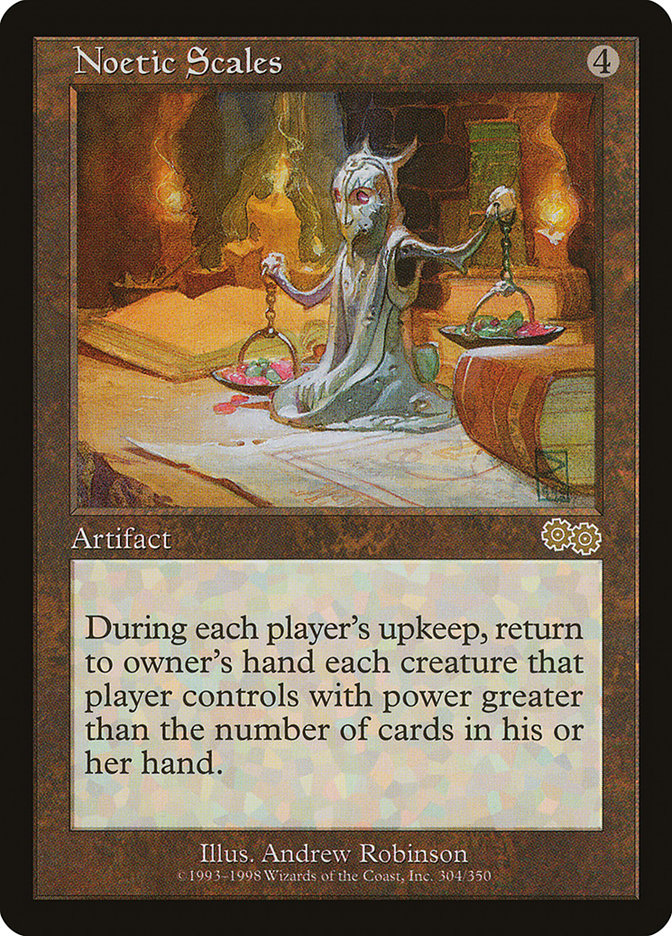 Noetic Scales [Urza's Saga] MTG Single Magic: The Gathering | Red Claw Gaming
