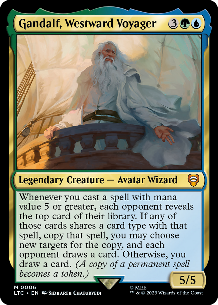 Gandalf, Westward Voyager [The Lord of the Rings: Tales of Middle-Earth Commander] MTG Single Magic: The Gathering | Red Claw Gaming