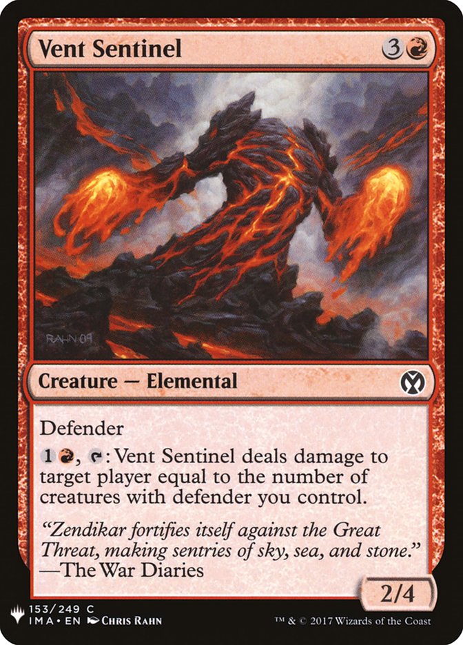 Vent Sentinel [Mystery Booster] MTG Single Magic: The Gathering    | Red Claw Gaming