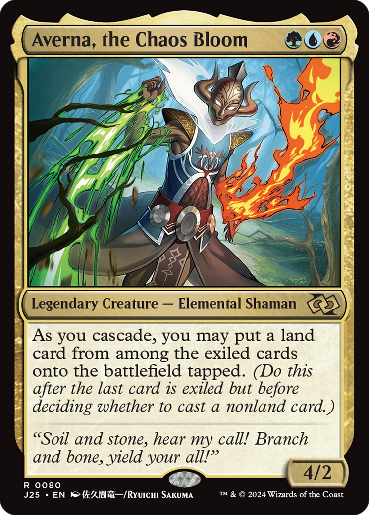 Averna, the Chaos Bloom (Anime) [Foundations Jumpstart] MTG Single Magic: The Gathering | Red Claw Gaming