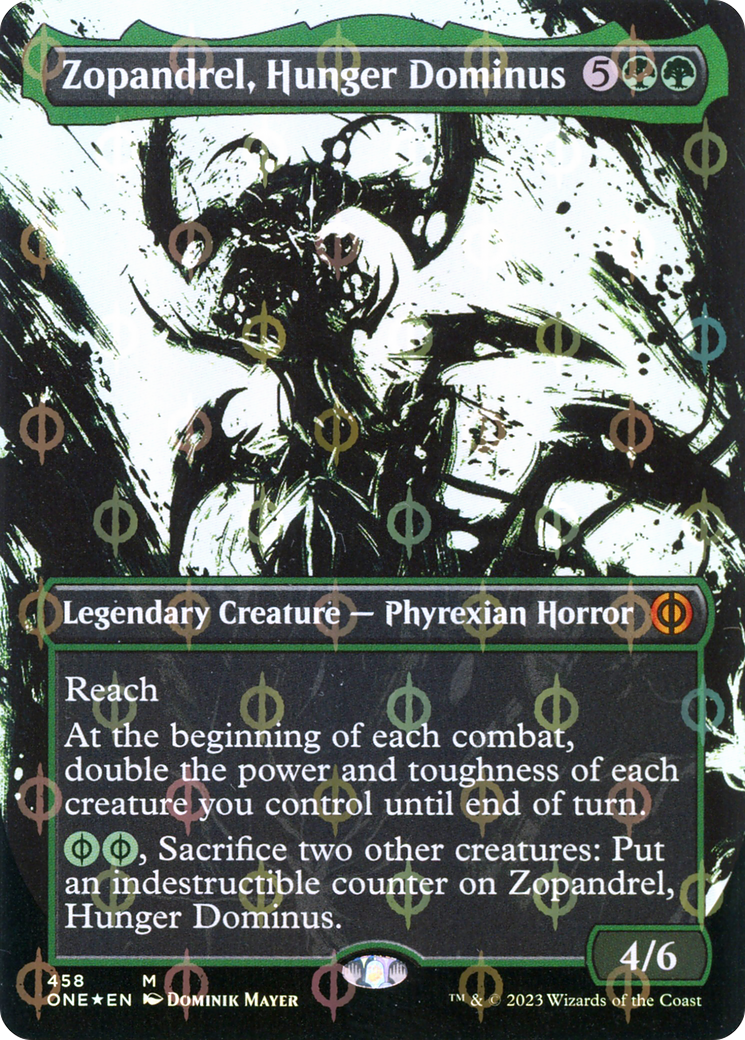 Zopandrel, Hunger Dominus (Borderless Ichor Step-and-Compleat Foil) [Phyrexia: All Will Be One] MTG Single Magic: The Gathering | Red Claw Gaming