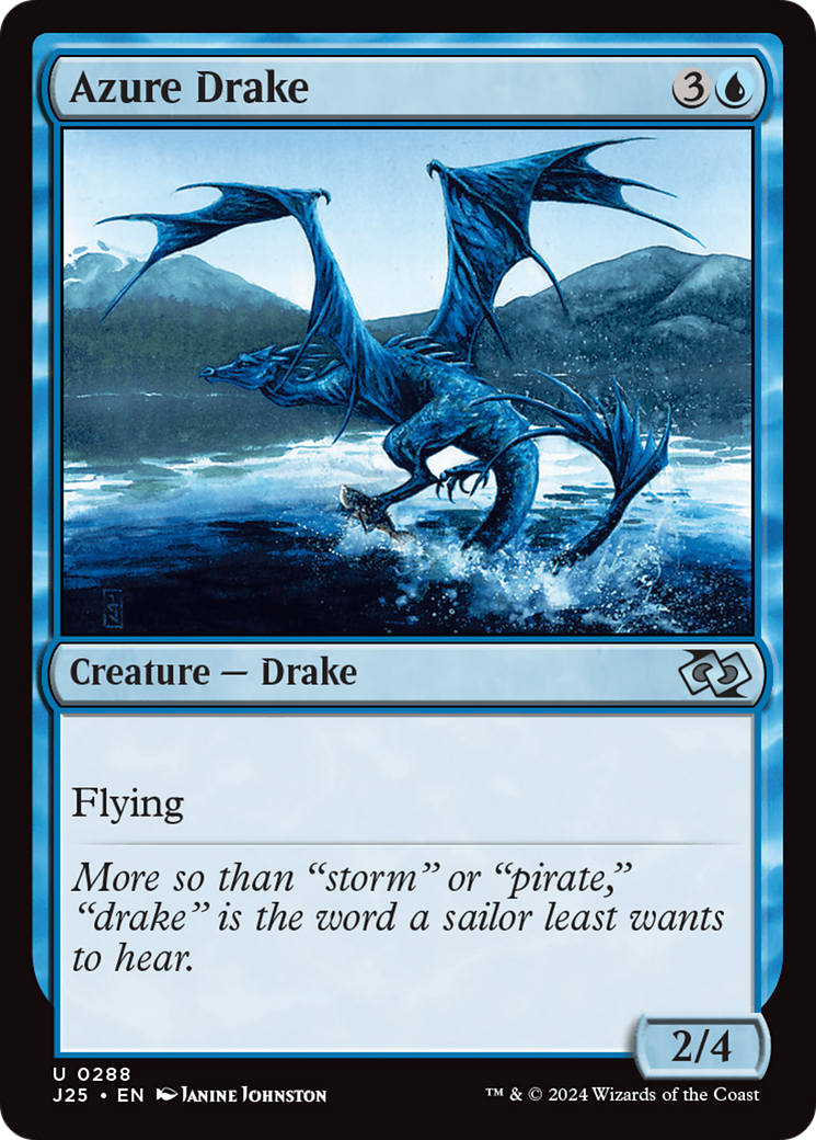 Azure Drake [Foundations Jumpstart] MTG Single Magic: The Gathering | Red Claw Gaming