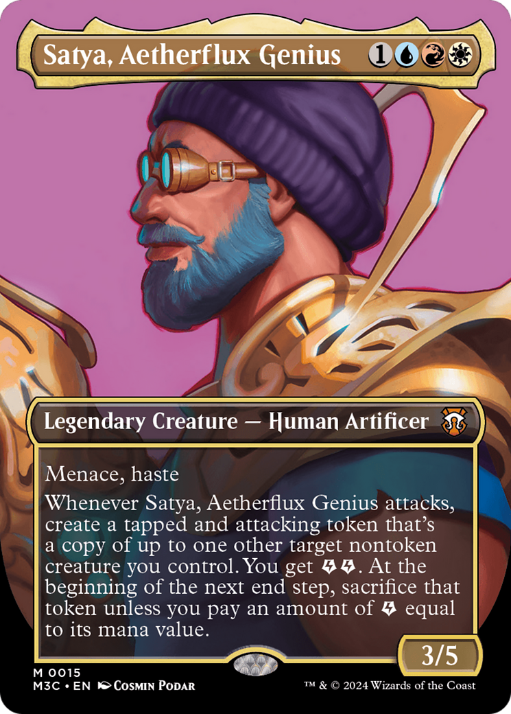 Satya, Aetherflux Genius (Borderless) [Modern Horizons 3 Commander] MTG Single Magic: The Gathering | Red Claw Gaming