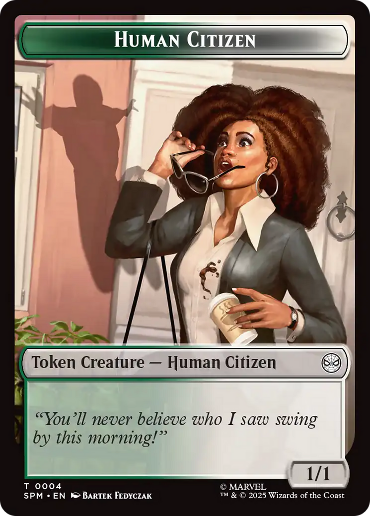 Copy // Human Citizen Double-Sided Token [Marvel's Spider-Man Tokens] | Red Claw Gaming