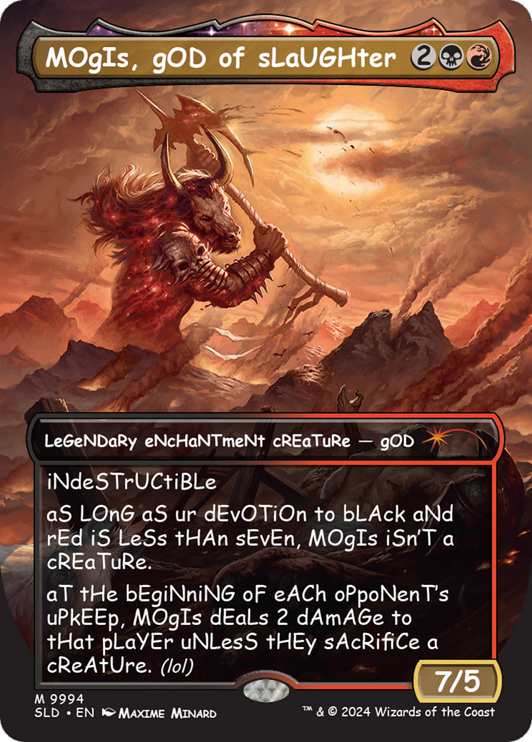 MOgIs, gOD of sLaUGHter (9994) [Secret Lair Drop Series] MTG Single Magic: The Gathering | Red Claw Gaming