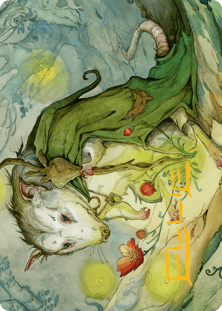 Tender Wildguide Art Card (Gold-Stamped Signature) [Bloomburrow Art Series] MTG Single Magic: The Gathering    | Red Claw Gaming