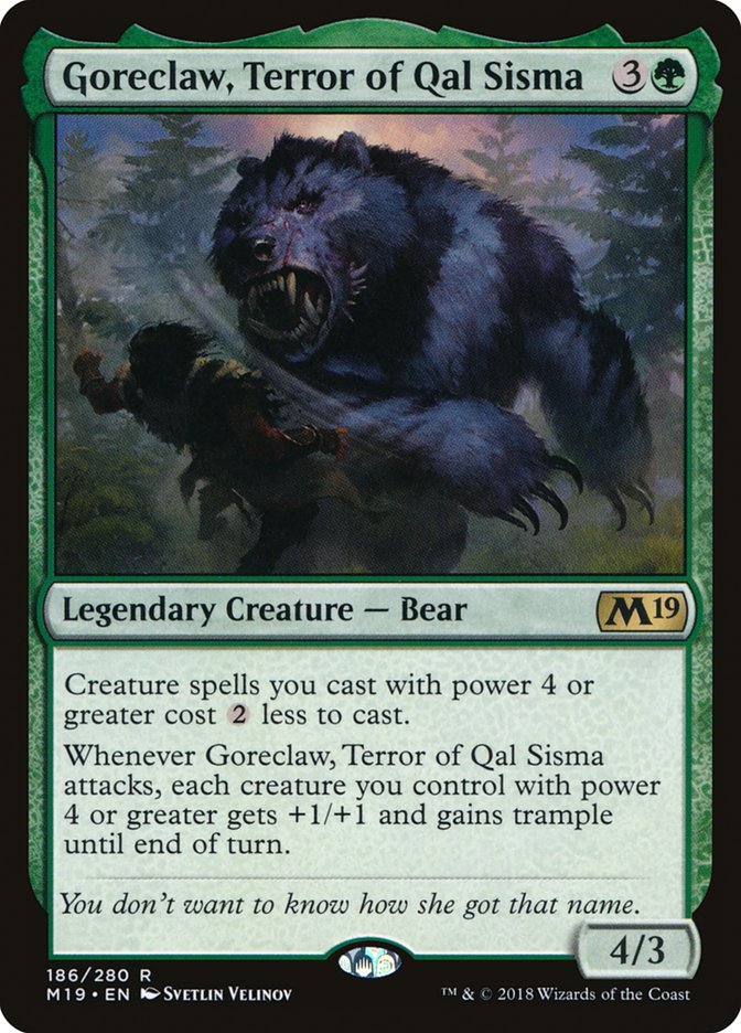 Goreclaw, Terror of Qal Sisma [Core Set 2019] MTG Single Magic: The Gathering | Red Claw Gaming