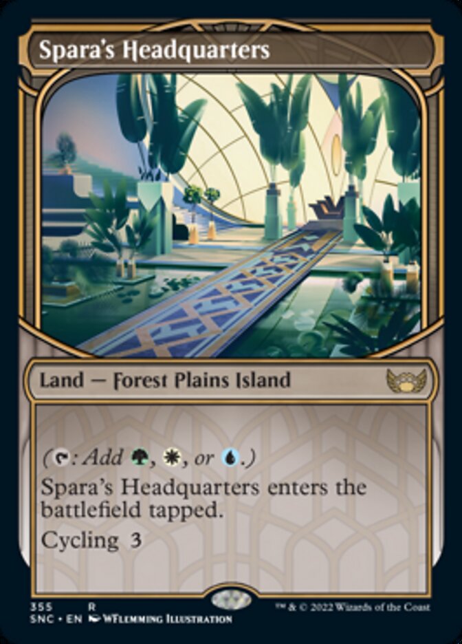 Spara's Headquarters (Showcase Skyscraper) [Streets of New Capenna] MTG Single Magic: The Gathering | Red Claw Gaming