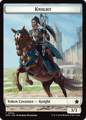 Human // Knight Double-Sided Token [Foundations Tokens] MTG Single Magic: The Gathering | Red Claw Gaming