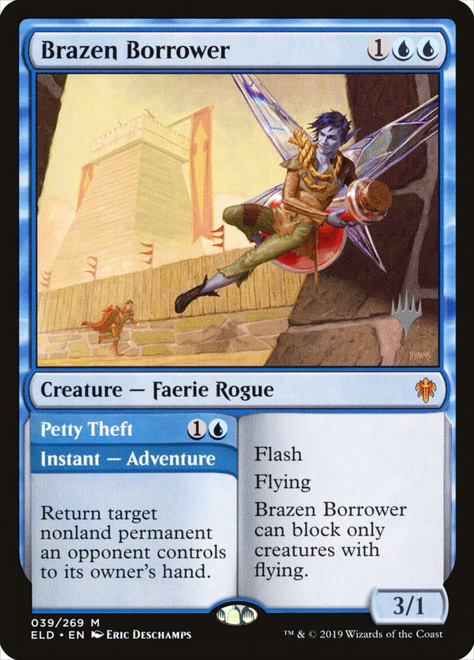 Brazen Borrower // Petty Theft (Promo Pack) [Throne of Eldraine Promos] MTG Single Magic: The Gathering | Red Claw Gaming