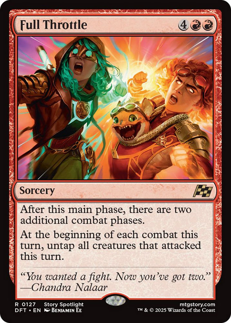 Full Throttle (Extended Art) [Aetherdrift] MTG Single Magic: The Gathering | Red Claw Gaming