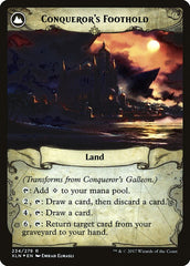 Conqueror's Galleon // Conqueror's Foothold [Ixalan Prerelease Promos] MTG Single Magic: The Gathering | Red Claw Gaming