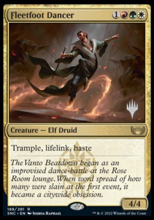 Fleetfoot Dancer (Promo Pack) [Streets of New Capenna Promos] MTG Single Magic: The Gathering | Red Claw Gaming