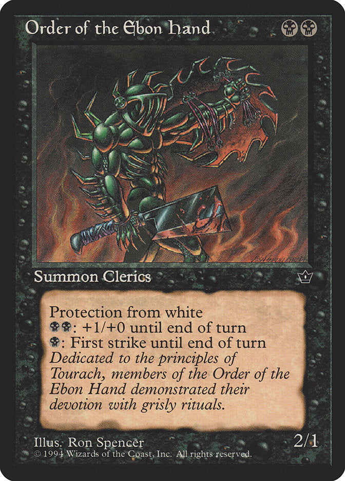 Order of the Ebon Hand (Ron Spencer) [Fallen Empires] MTG Single Magic: The Gathering | Red Claw Gaming