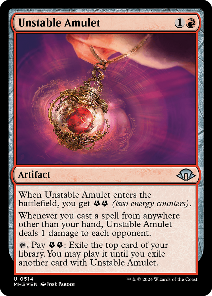 Unstable Amulet (Ripple Foil) [Modern Horizons 3] MTG Single Magic: The Gathering    | Red Claw Gaming