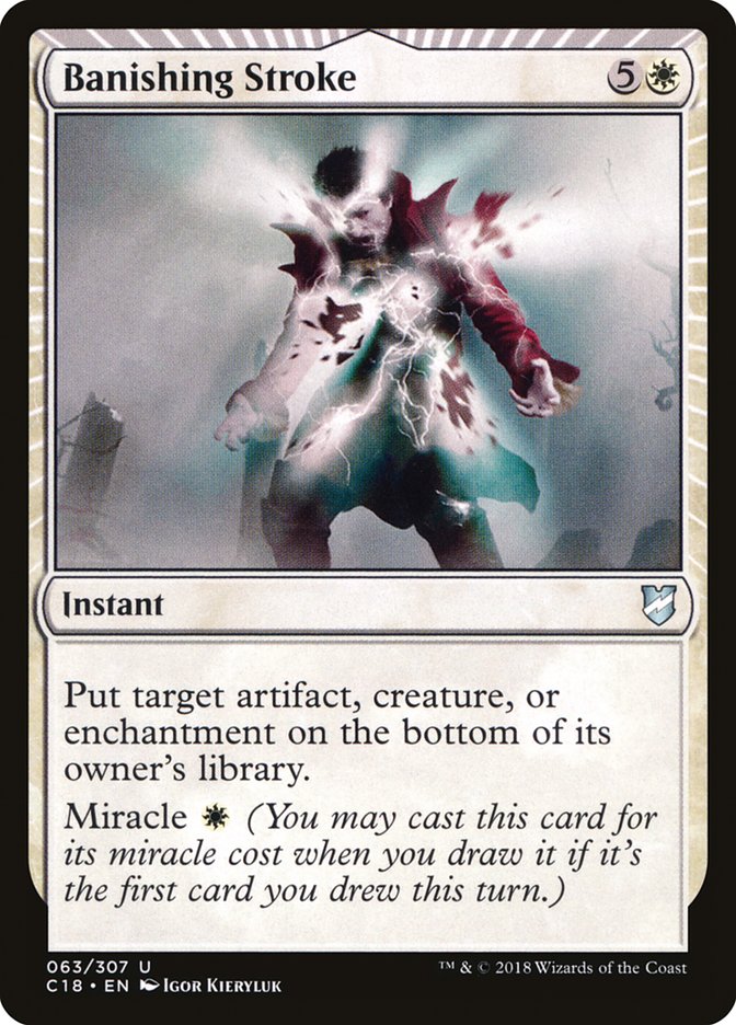 Banishing Stroke [Commander 2018] MTG Single Magic: The Gathering | Red Claw Gaming
