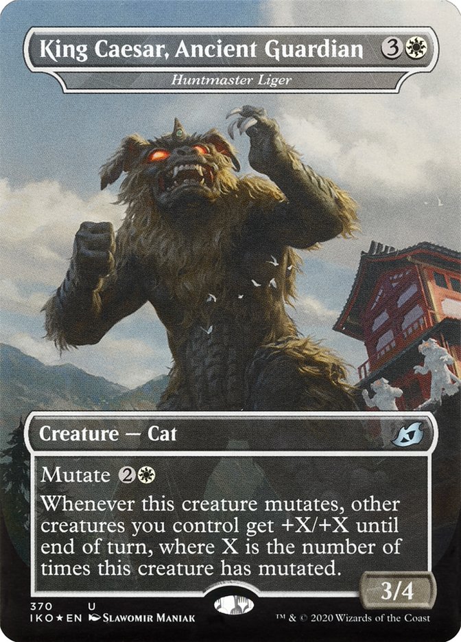 Huntmaster Liger - King Caesar, Ancient Guardian (Godzilla Series) [Ikoria: Lair of Behemoths] MTG Single Magic: The Gathering | Red Claw Gaming