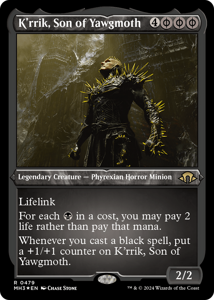 K'rrik, Son of Yawgmoth (Foil Etched) [Modern Horizons 3] MTG Single Magic: The Gathering    | Red Claw Gaming
