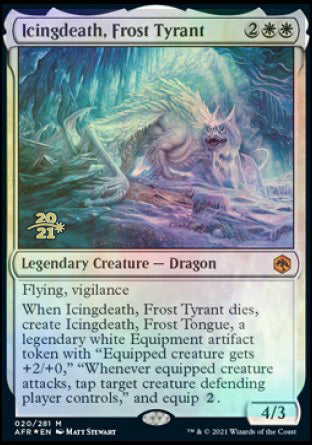 Icingdeath, Frost Tyrant [Dungeons & Dragons: Adventures in the Forgotten Realms Prerelease Promos] MTG Single Magic: The Gathering | Red Claw Gaming