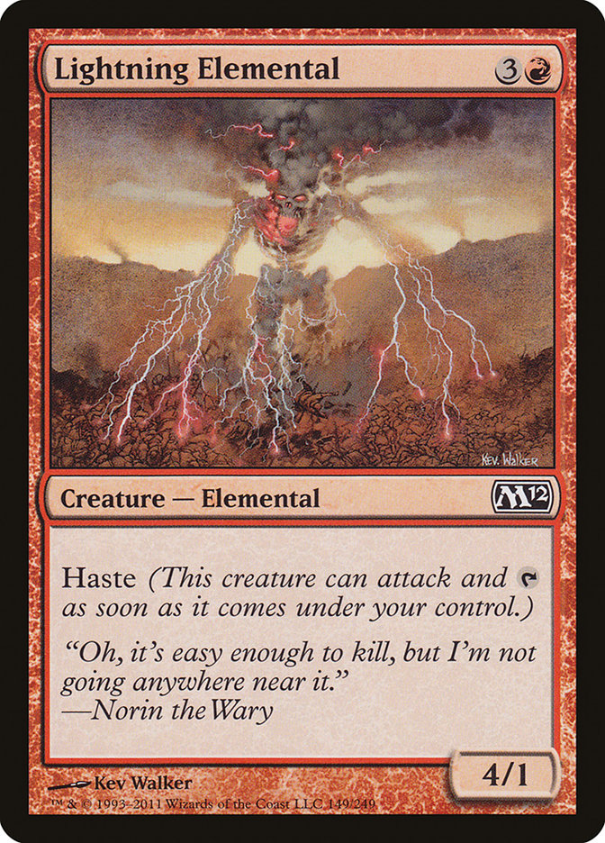 Lightning Elemental [Magic 2012] MTG Single Magic: The Gathering | Red Claw Gaming