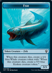 Beast (010) // Fish Double-Sided Token [Commander 2021 Tokens] MTG Single Magic: The Gathering | Red Claw Gaming
