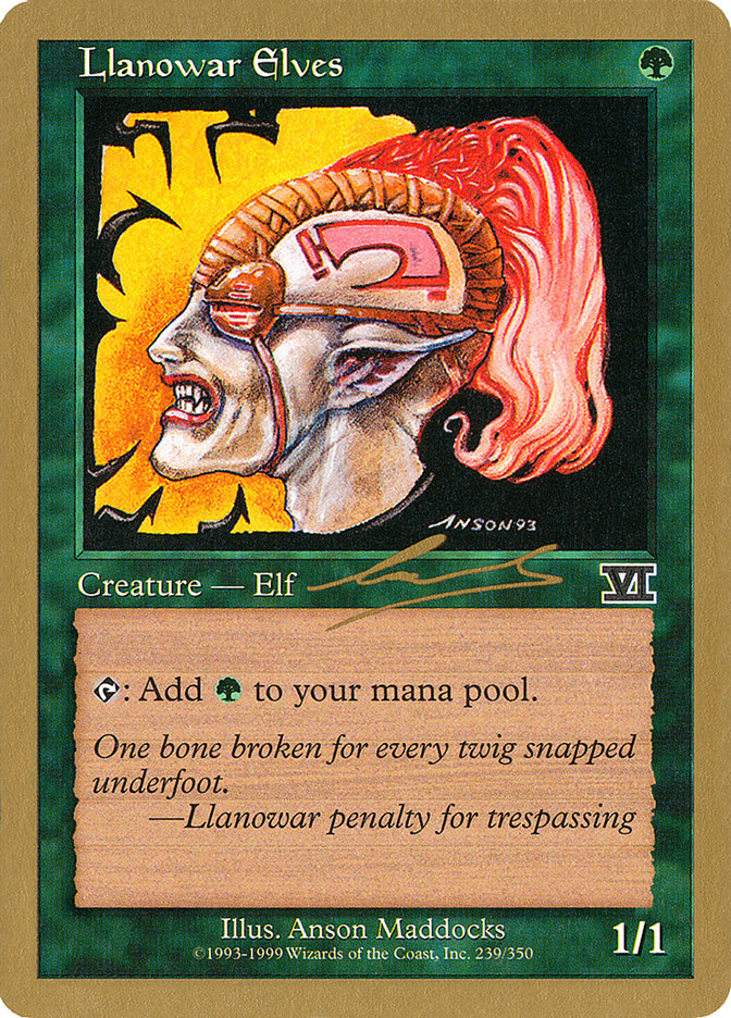 Llanowar Elves (Nicolas Labarre) [World Championship Decks 2000] MTG Single Magic: The Gathering | Red Claw Gaming