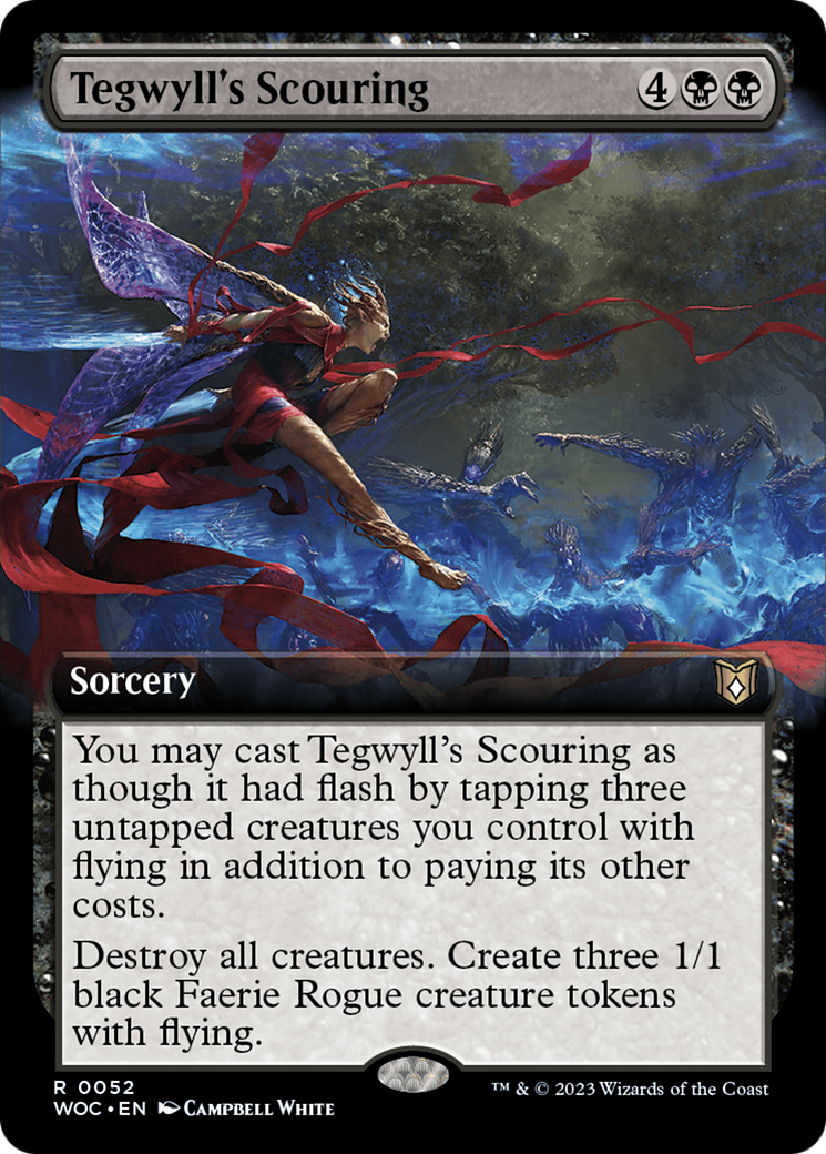 Tegwyll's Scouring (Extended Art) [Wilds of Eldraine Commander] MTG Single Magic: The Gathering | Red Claw Gaming
