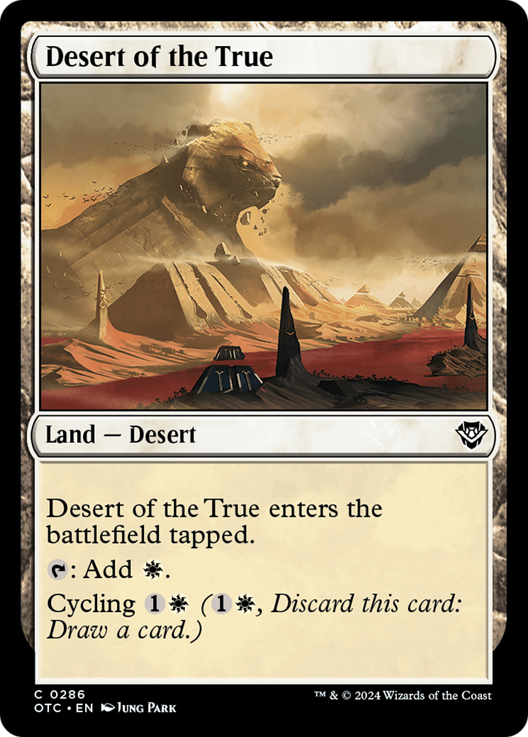 Desert of the True [Outlaws of Thunder Junction Commander] MTG Single Magic: The Gathering    | Red Claw Gaming