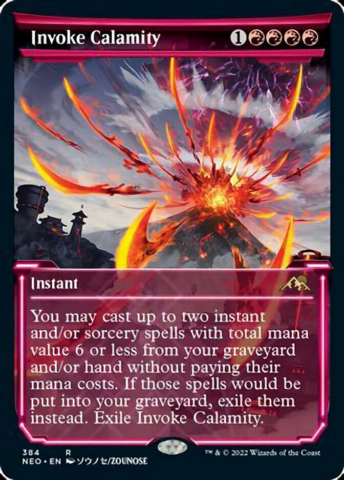 Invoke Calamity (Showcase Soft Glow) [Kamigawa: Neon Dynasty] MTG Single Magic: The Gathering    | Red Claw Gaming