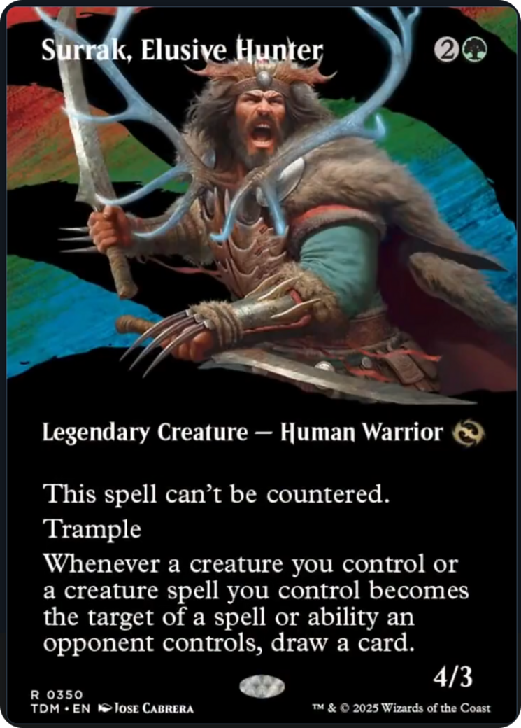 Surrak, Elusive Hunter (Borderless) [Tarkir: Dragonstorm] MTG Single Magic: The Gathering | Red Claw Gaming