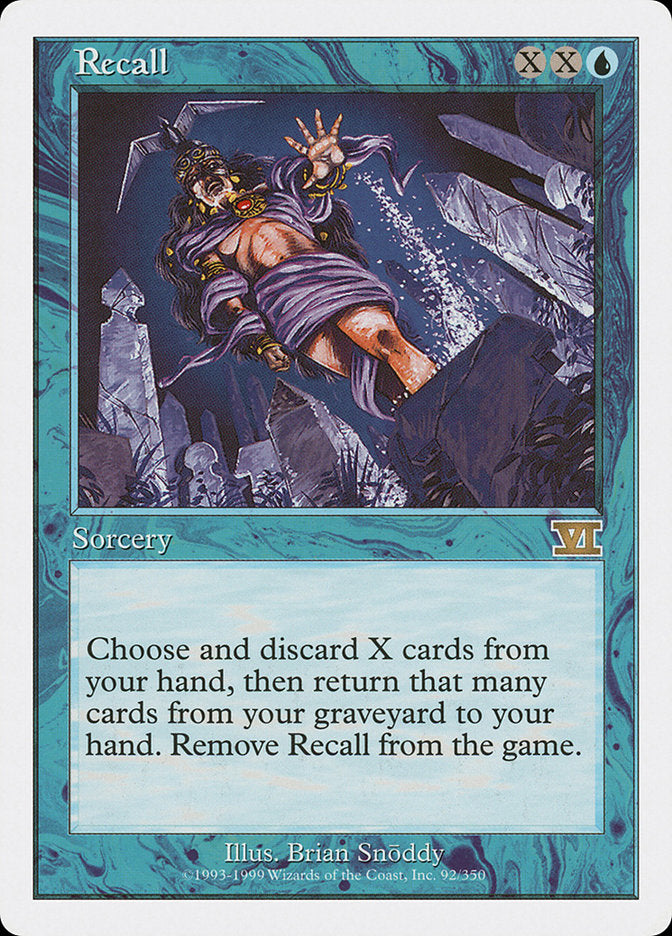 Recall [Classic Sixth Edition] MTG Single Magic: The Gathering | Red Claw Gaming