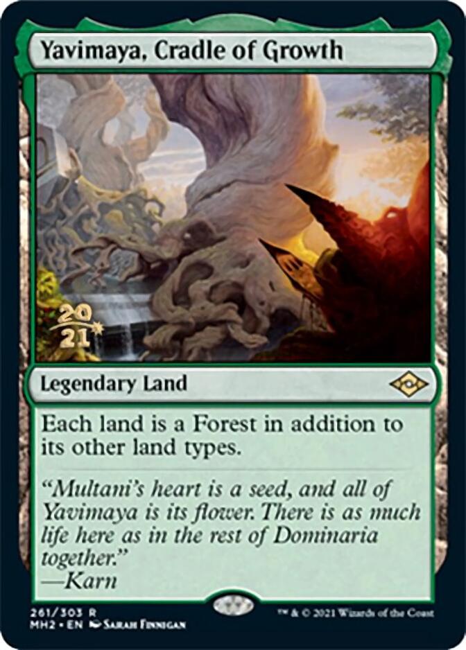 Yavimaya, Cradle of Growth [Modern Horizons 2 Prerelease Promos] MTG Single Magic: The Gathering | Red Claw Gaming