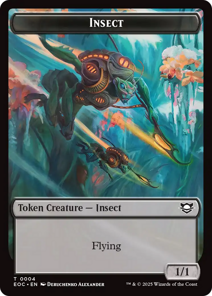 Insect // Golem (0013) Double-Sided Token [Edge of Eternities Commander Tokens] MTG Single Magic: The Gathering | Red Claw Gaming