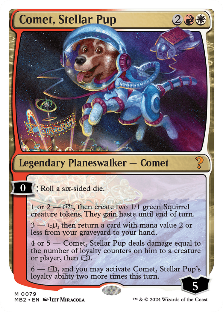 Comet, Stellar Pup [Mystery Booster 2] MTG Single Magic: The Gathering | Red Claw Gaming