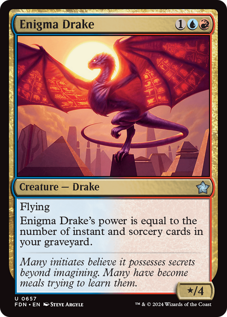 Enigma Drake [Foundations] MTG Single Magic: The Gathering | Red Claw Gaming