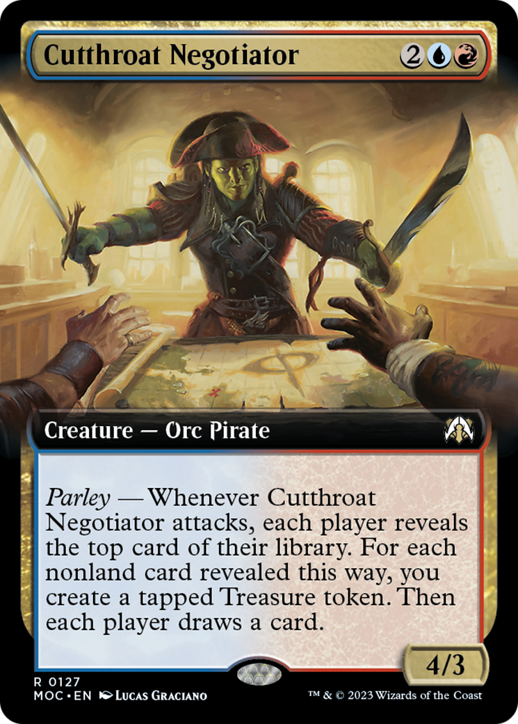 Cutthroat Negotiator (Extended Art) [March of the Machine Commander] MTG Single Magic: The Gathering | Red Claw Gaming