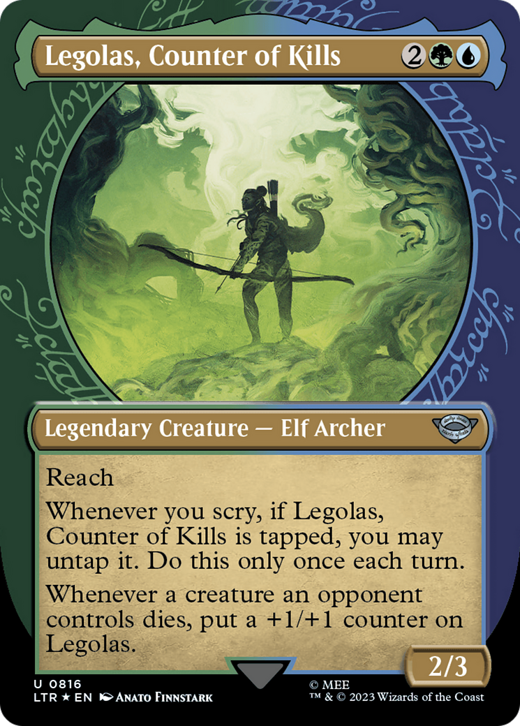 Legolas, Counter of Kills (Showcase) (Surge Foil) [The Lord of the Rings: Tales of Middle-Earth] MTG Single Magic: The Gathering | Red Claw Gaming