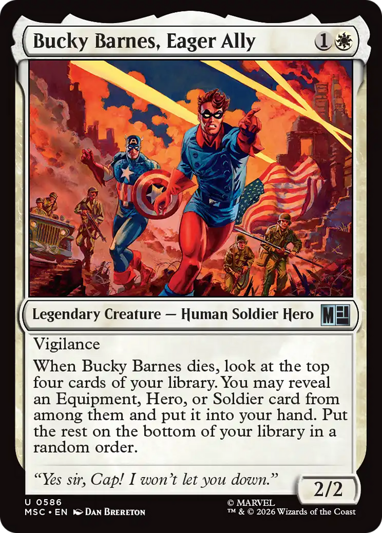 Bucky Barnes, Eager Ally [Marvel Super Heroes Commander] MTG Single Magic: The Gathering | Red Claw Gaming