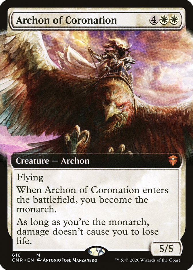 Archon of Coronation (Extended Art) [Commander Legends] MTG Single Magic: The Gathering | Red Claw Gaming
