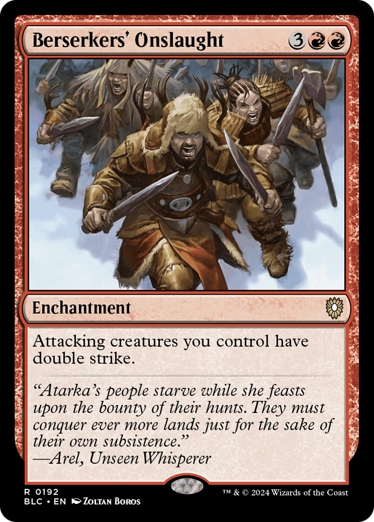Berserkers' Onslaught [Bloomburrow Commander] MTG Single Magic: The Gathering | Red Claw Gaming