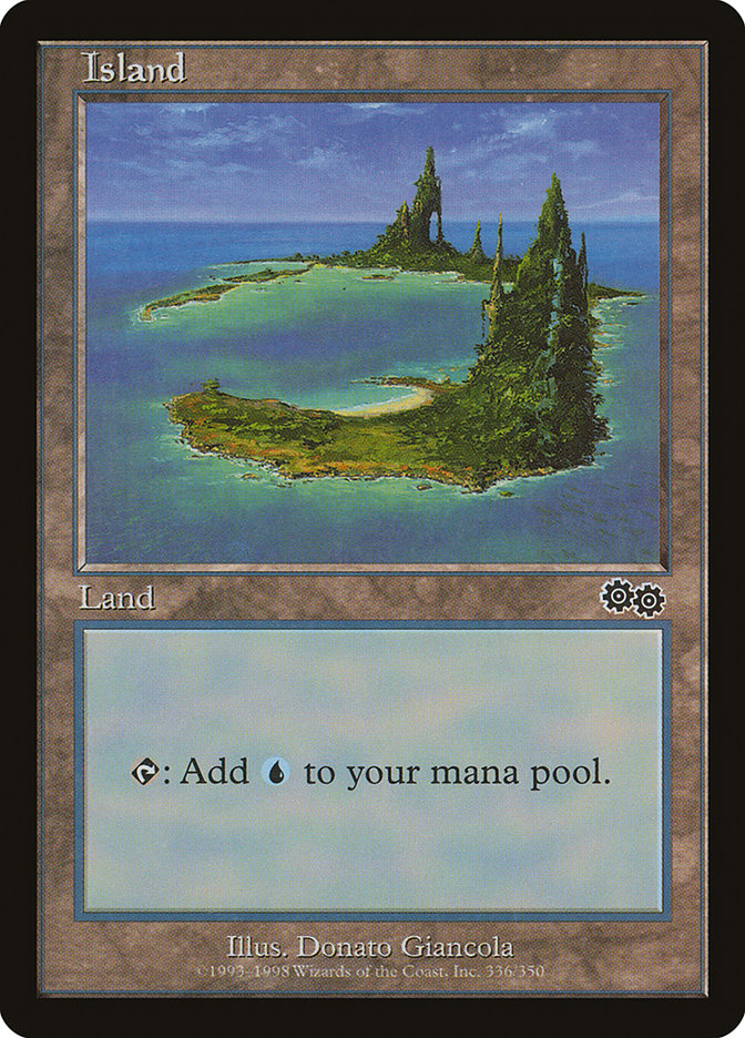 Island (336) [Urza's Saga] MTG Single Magic: The Gathering | Red Claw Gaming