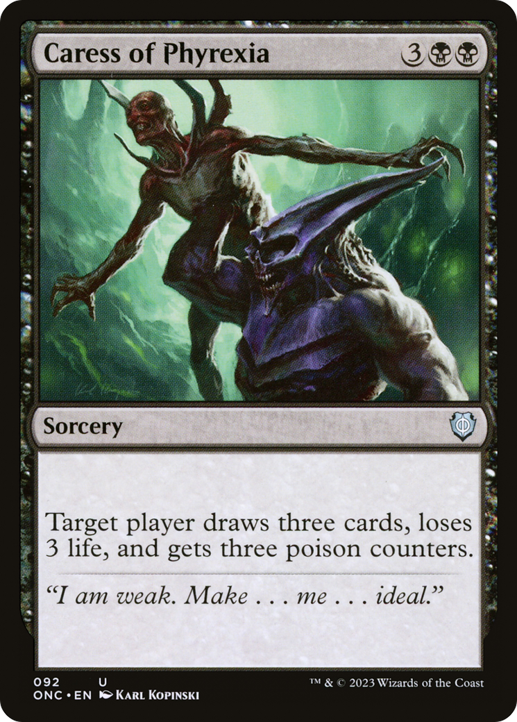 Caress of Phyrexia [Phyrexia: All Will Be One Commander] MTG Single Magic: The Gathering | Red Claw Gaming