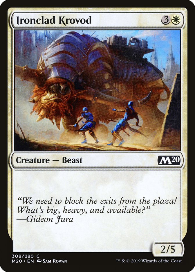 Ironclad Krovod [Core Set 2020] MTG Single Magic: The Gathering | Red Claw Gaming
