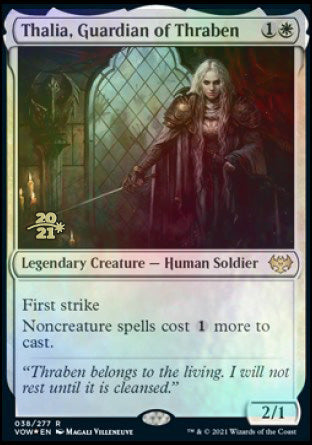 Thalia, Guardian of Thraben [Innistrad: Crimson Vow Prerelease Promos] MTG Single Magic: The Gathering | Red Claw Gaming