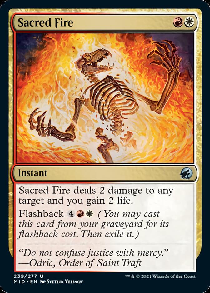 Sacred Fire [Innistrad: Midnight Hunt] MTG Single Magic: The Gathering | Red Claw Gaming