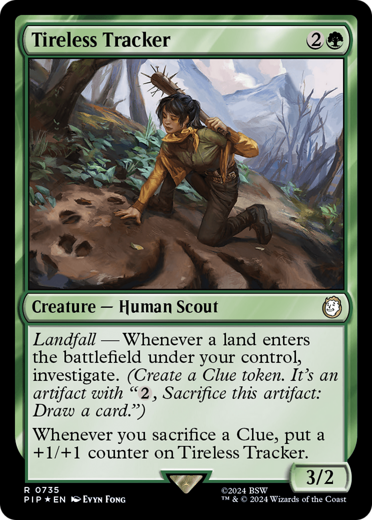 Tireless Tracker (Surge Foil) [Fallout] MTG Single Magic: The Gathering | Red Claw Gaming